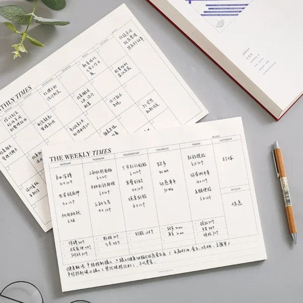 DIY Weekly Monthly Undated 60 Sheets Planner