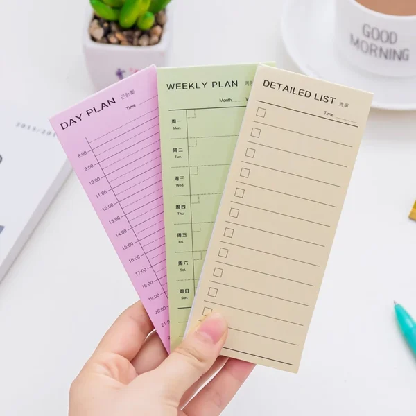 Daily Weekly Monthly Schedule Memo Pad