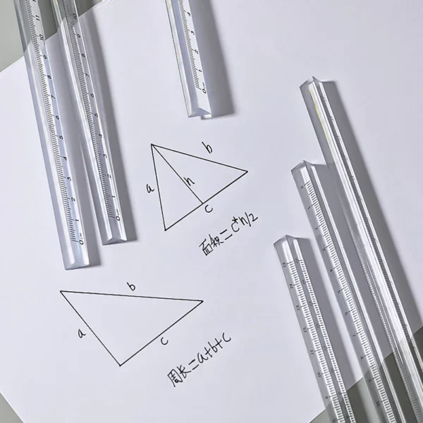 Transparent Triangular Ruler 15CM