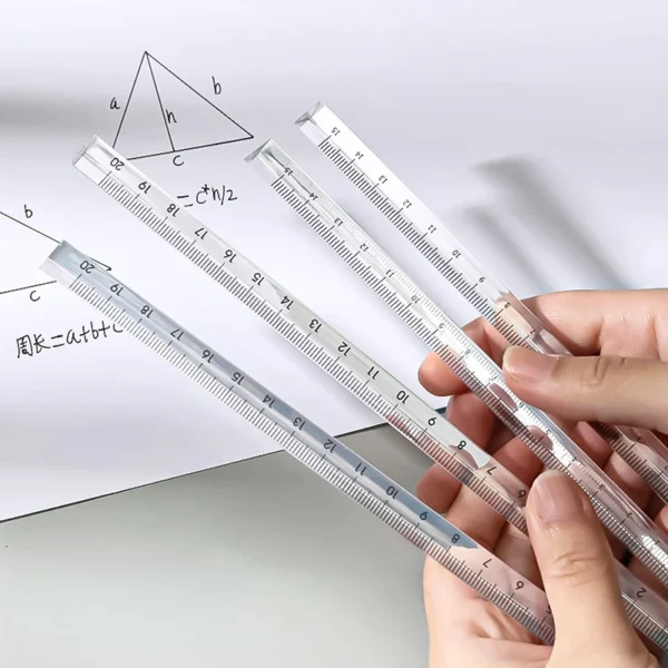 Transparent Triangular Ruler 15CM
