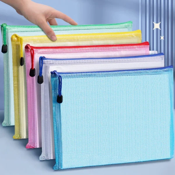 sg-11134201-7rd53-lublrvkxcarb91 Set Of 5 A4 Mesh Zipper Bag