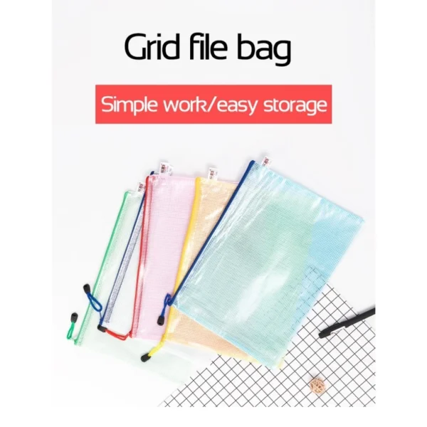 sg-11134201-7rd6h-lublrvucyhcnc6 Set Of 5 A4 Mesh Zipper Bag