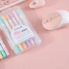 Set Of 6 Creative Dual Tip Candy Color Highlighters