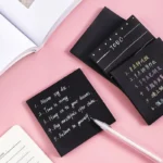 Black Sticky Notes Memo Pad