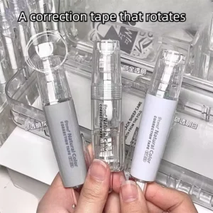 Set Of 3 Press Rotatable Correction Tape