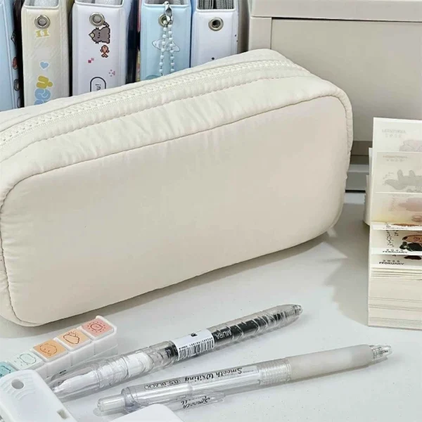 Simple Solid Color Square Pencil Case