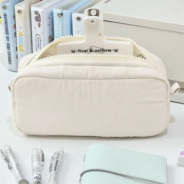 Simple Solid Color Square Pencil Case